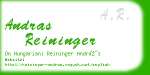 andras reininger business card